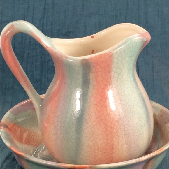 ⭐️Vintage Vohann Of California Original Design Cascade Sienna Pitcher & Bowl MCM - Picture 3 of 11